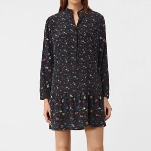 All Saints Floral Shirt Drop-waist Dress